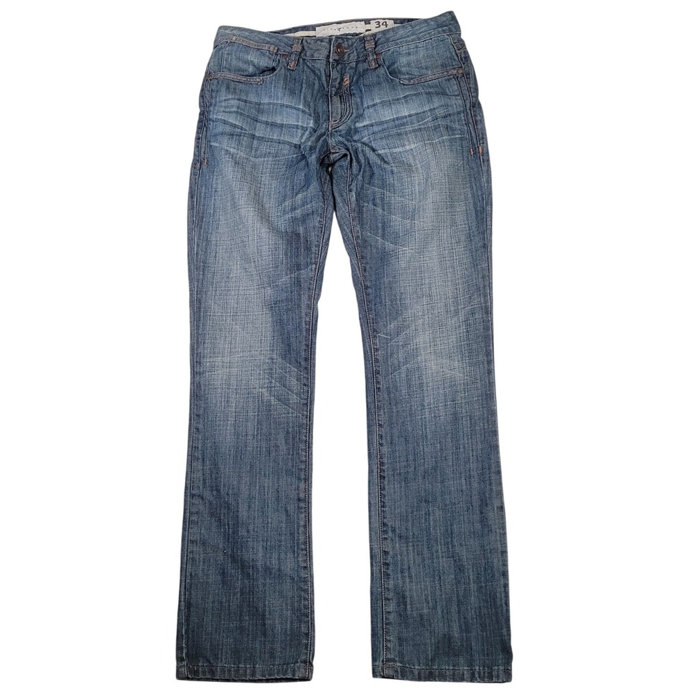 Five Four Original Straight Jeans Y2K Low Rise Low Pocket Denim 34x32 Streetwear